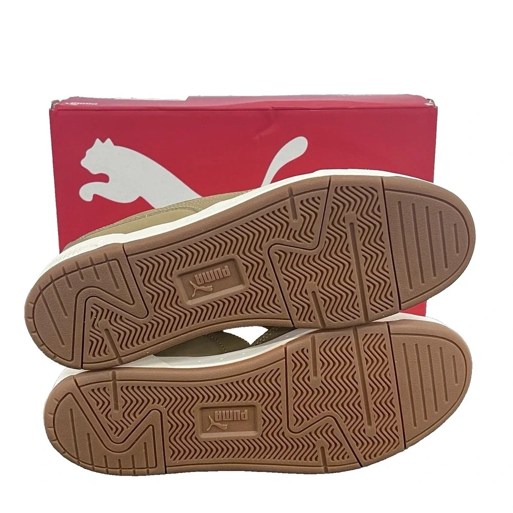 PUMA Skate Sneaker Low Top SoftFoam Lace Up Shoes‎ Brown White Mens Size 9.5